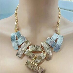 Gold and Silver Statement Necklace